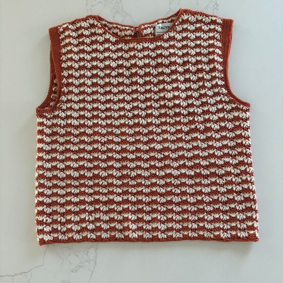 Small Escvdo  hand crochet cropped top - Picture 1 of 5